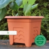 Pot Carré "Terra Decor" coloris Terre Cuite 25 litres